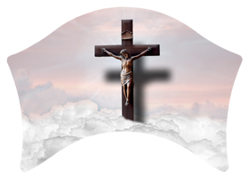 Crucifix Clouds Pink